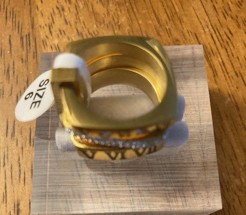 Unique Unisex Square Band Roman Numeral Ring
